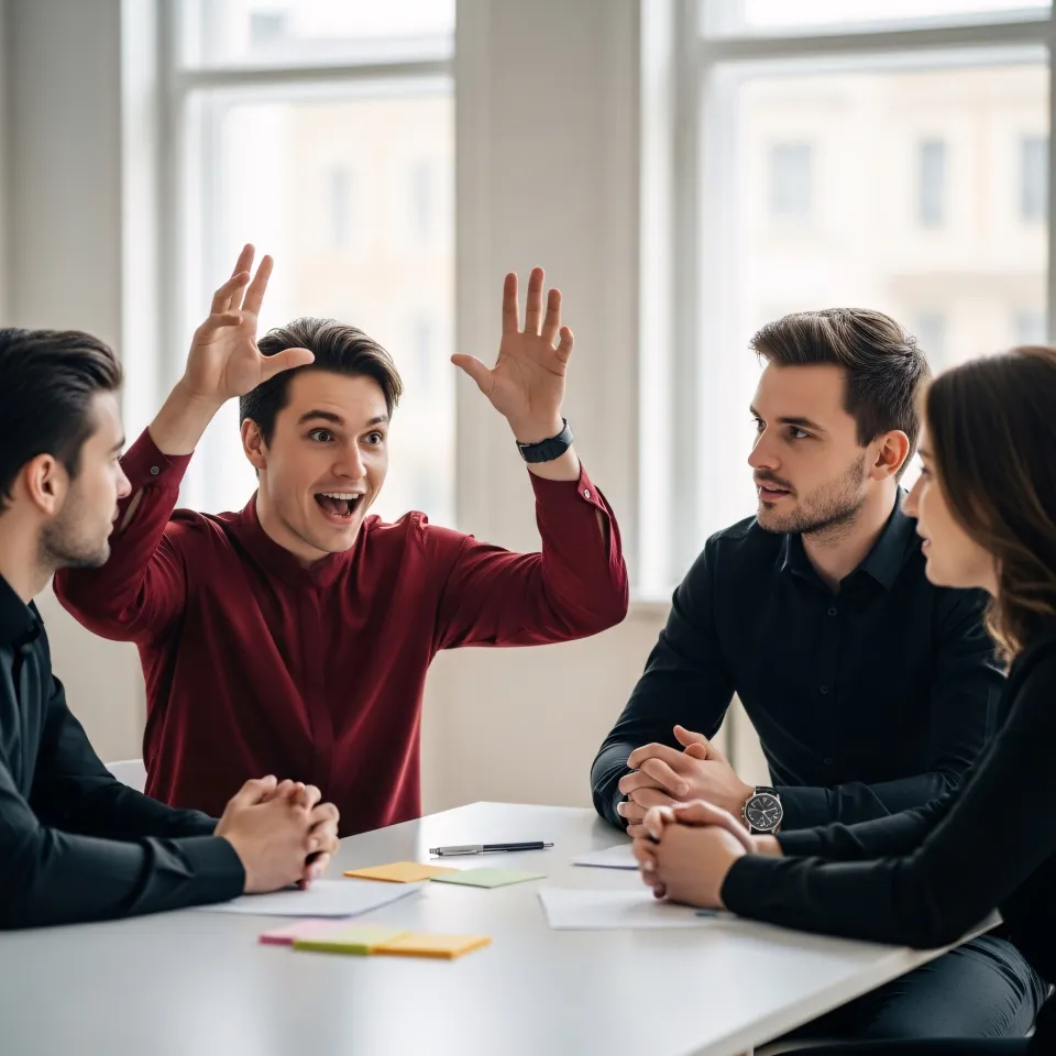 Consultores em reunião sobre estratégia de startups